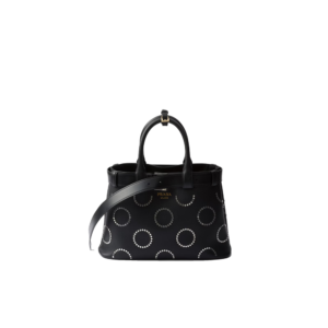 Prada Buckle small leather bag with appliqués