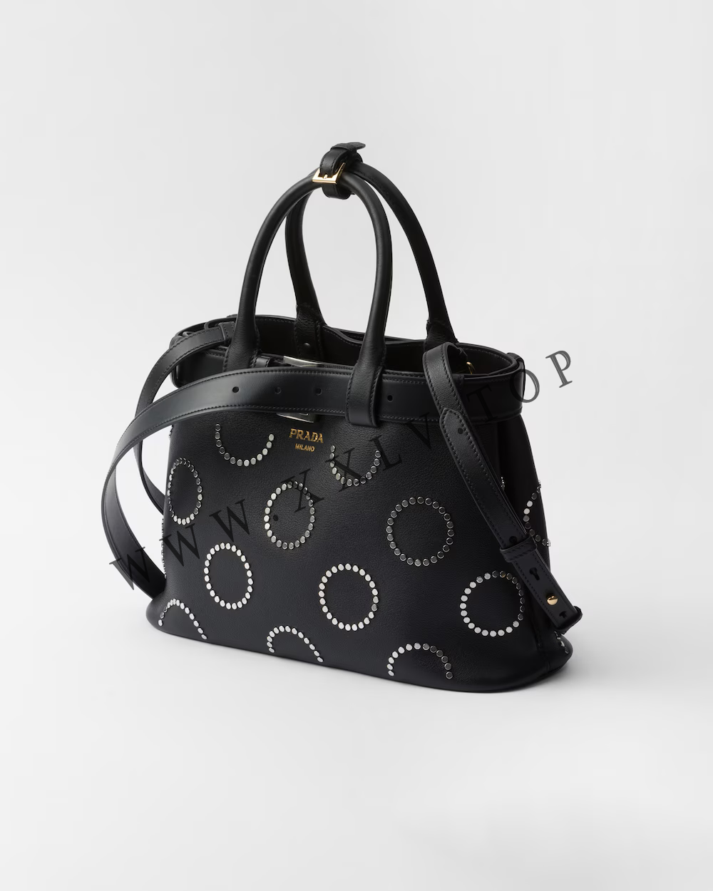 Prada Buckle small leather bag with appliqués - Image 5