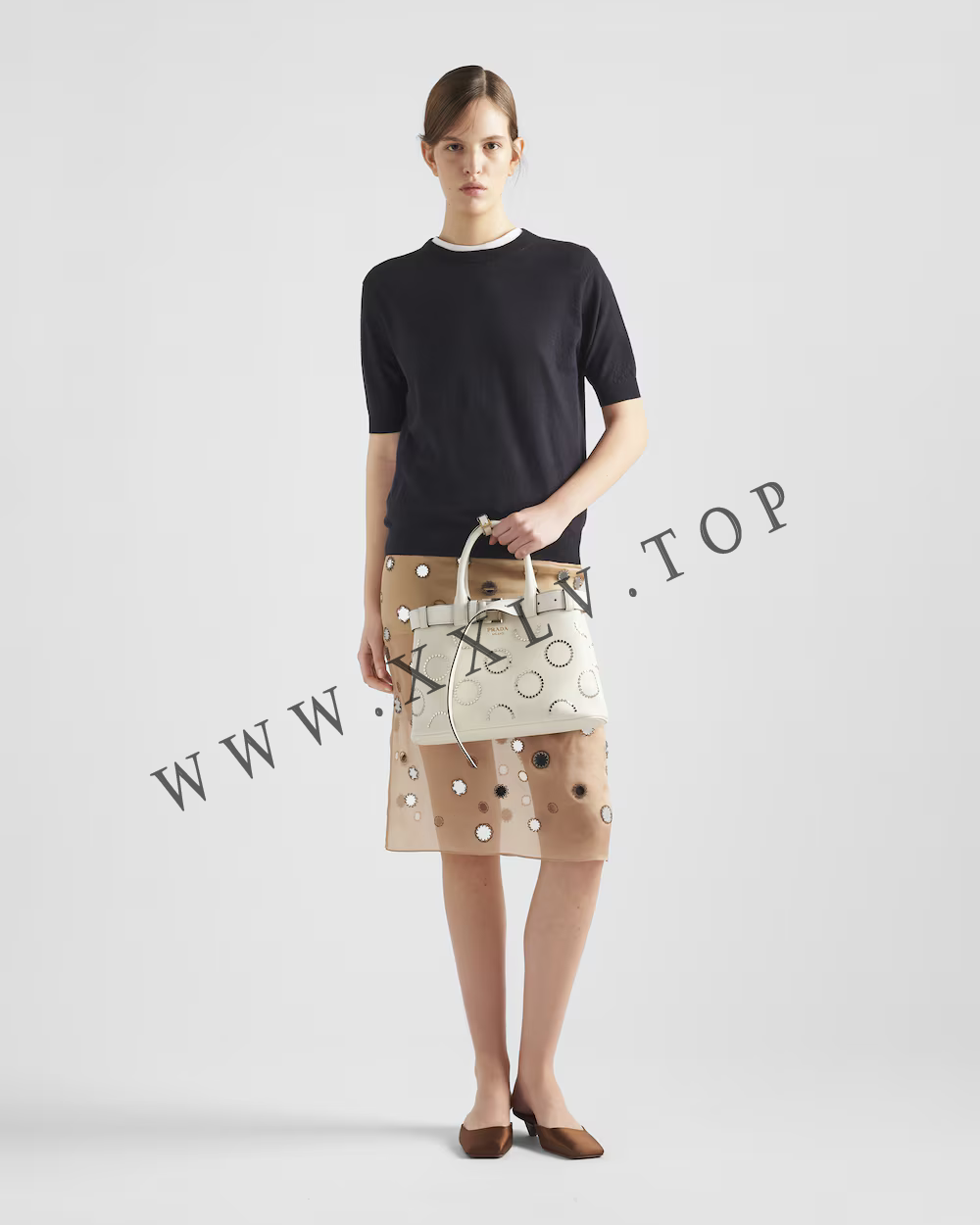 Prada Buckle small leather bag with appliqués - Image 2