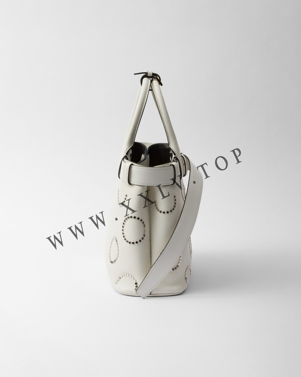 Prada Buckle small leather bag with appliqués - Image 4