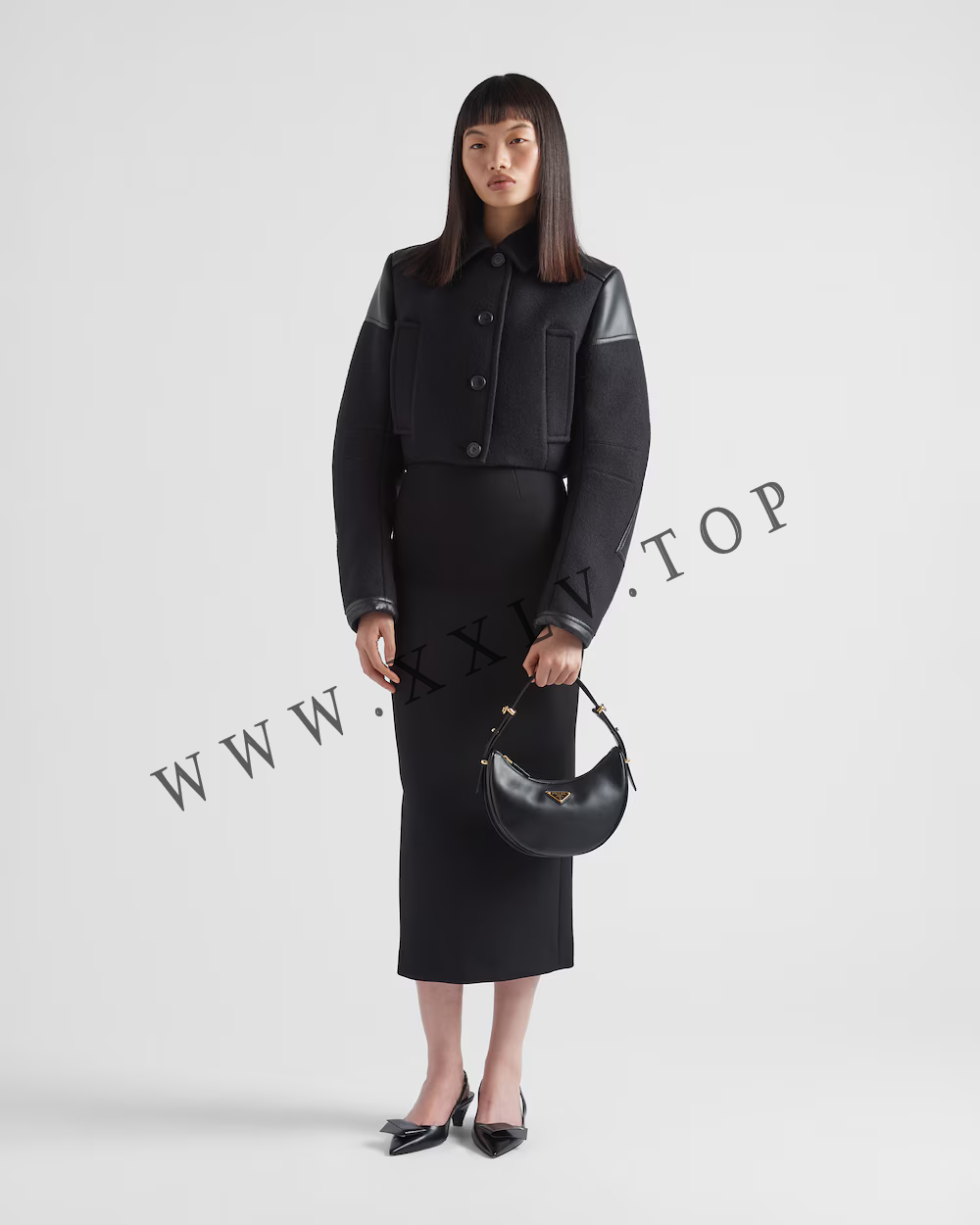 Prada Arqué small leather shoulder bag - Image 2