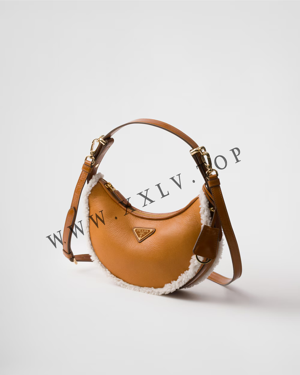 Prada Arqué small shearling shoulder bag - Image 2