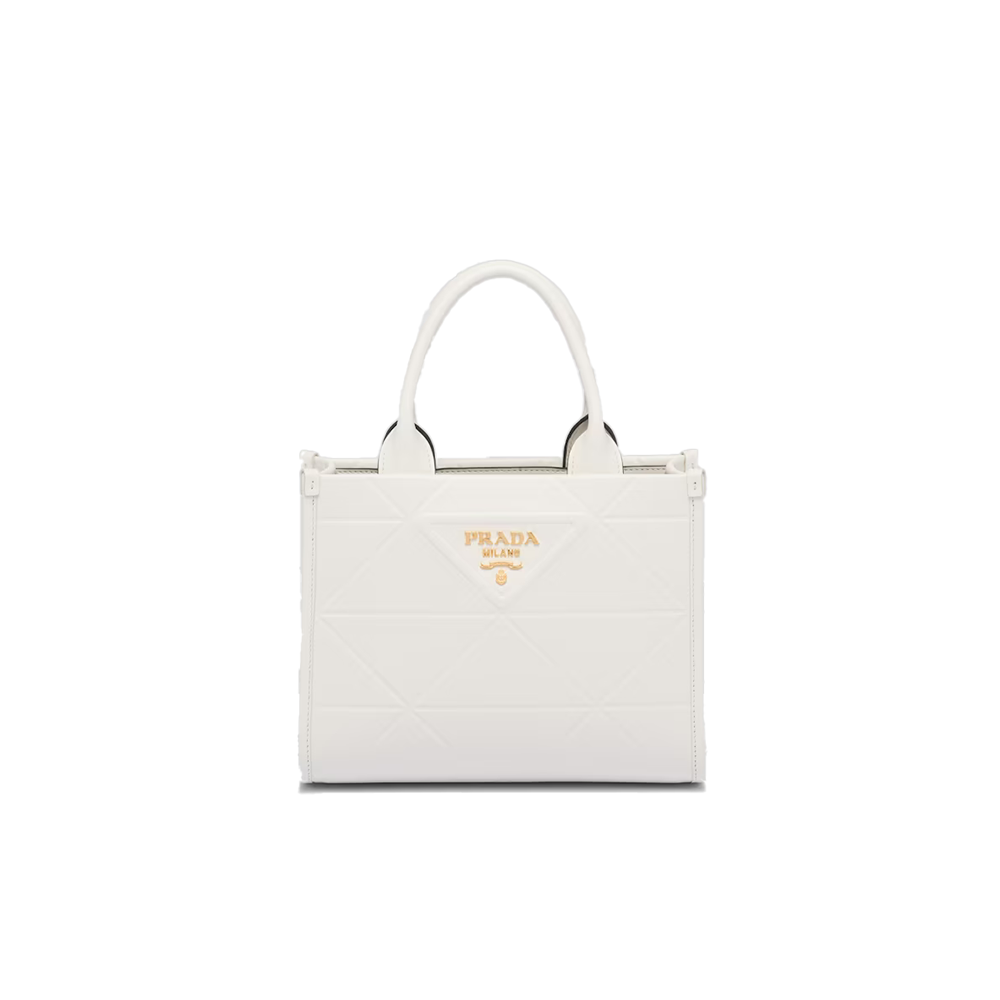 Mini Prada Symbole leather bag with stitching
