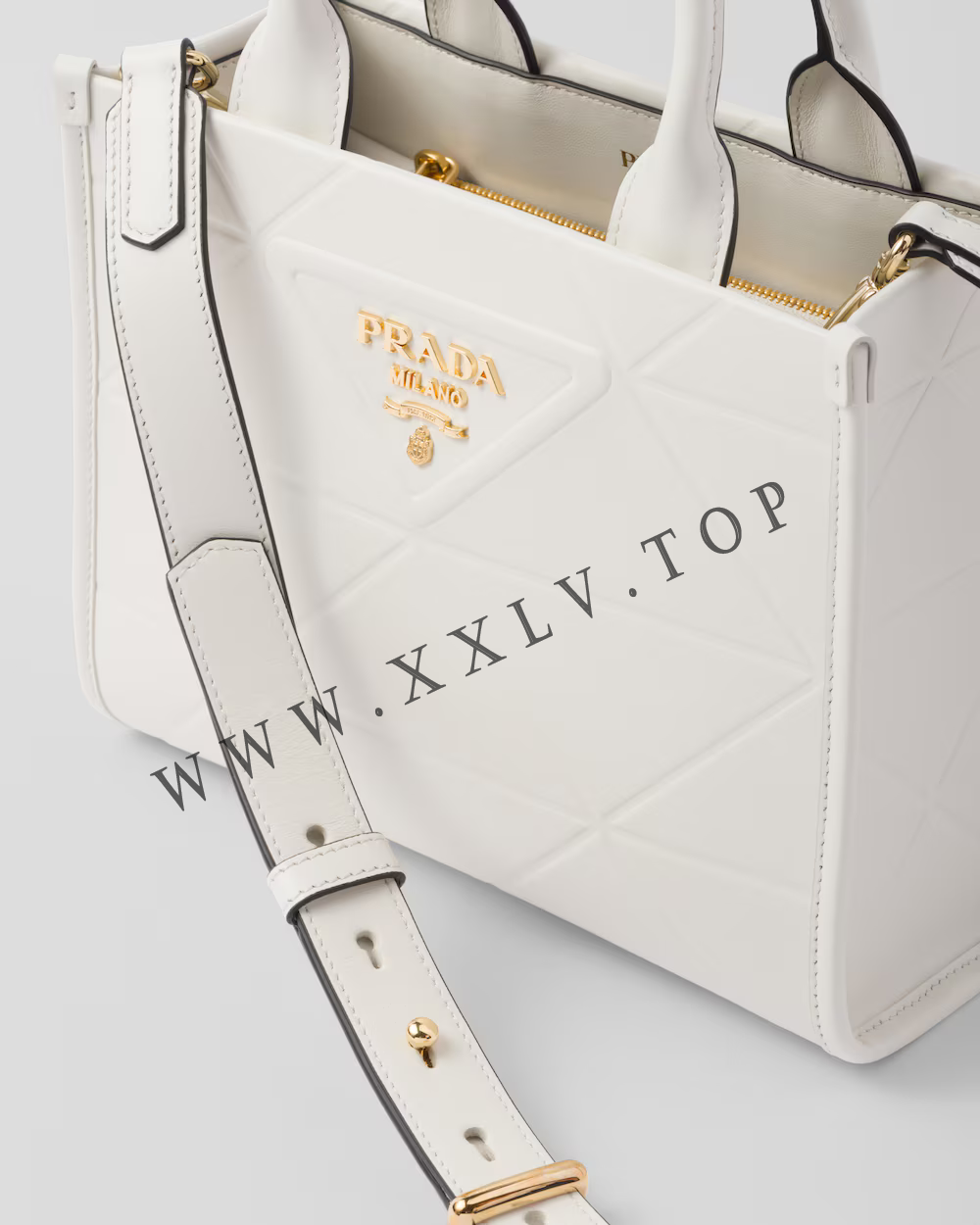 Mini Prada Symbole leather bag with stitching - Image 4