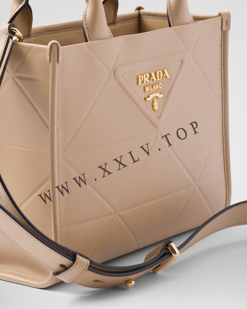 Mini Prada Symbole leather bag with stitching - Image 3