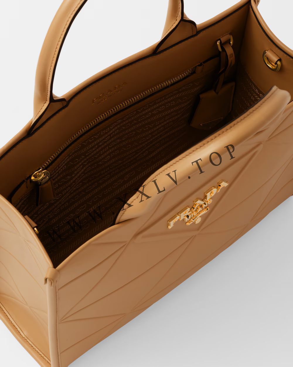 Small leather Prada Symbole bag with topstitching - Image 2