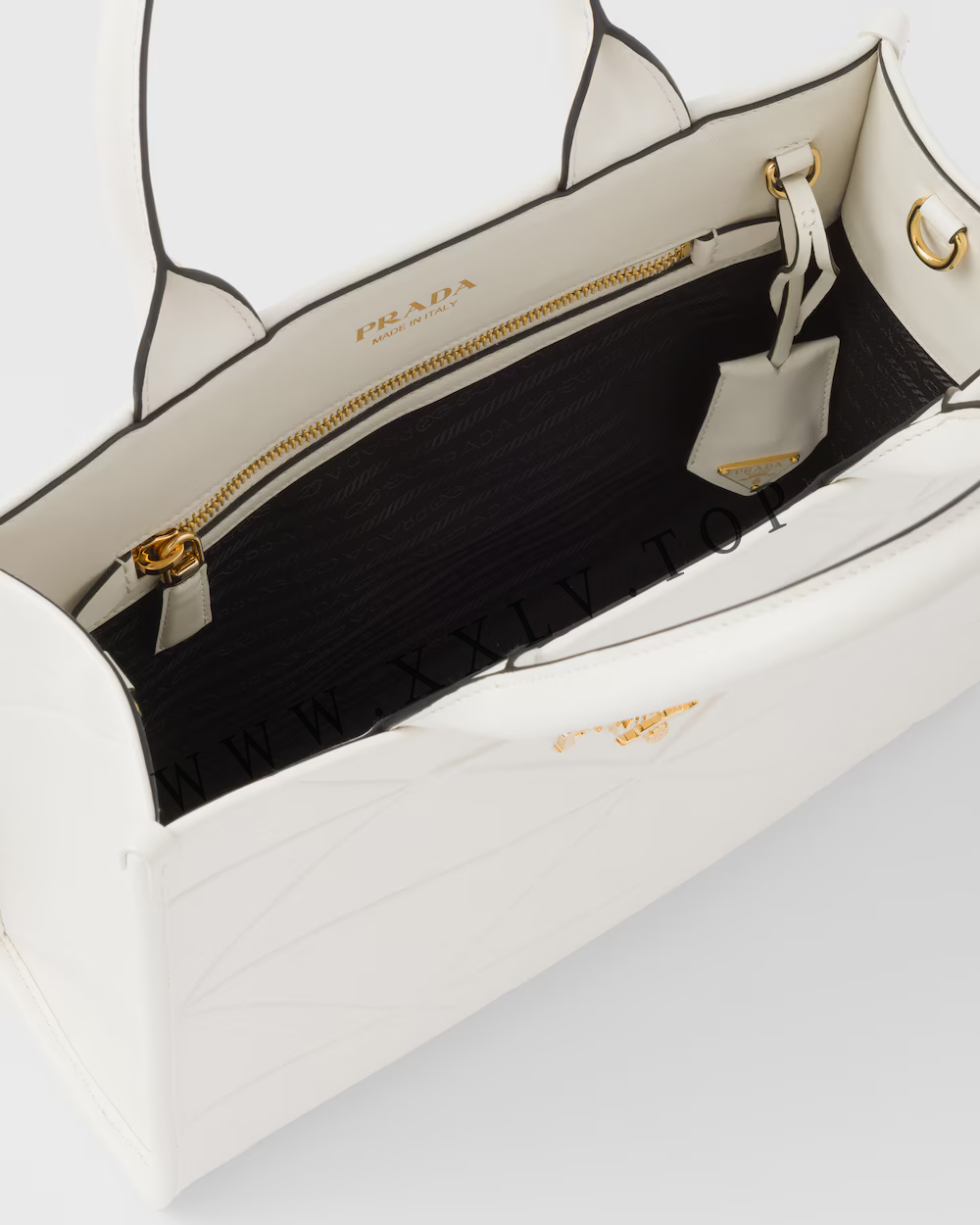 Small leather Prada Symbole bag with topstitching - Image 2