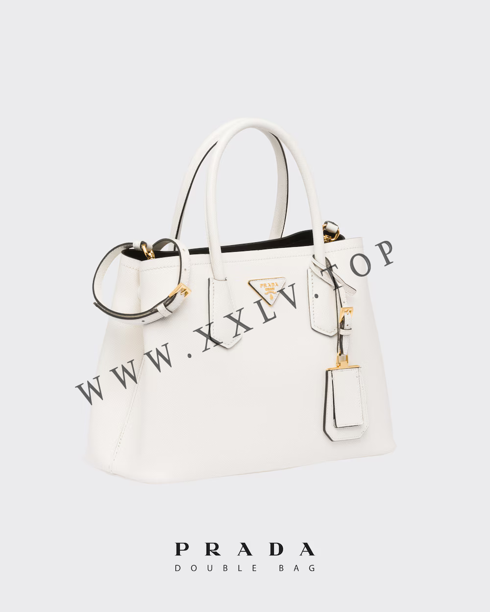 Small Saffiano Leather Double Prada Bag - Image 5