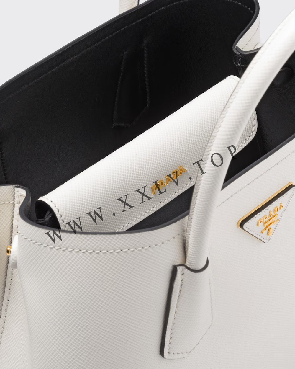 Small Saffiano Leather Double Prada Bag - Image 2