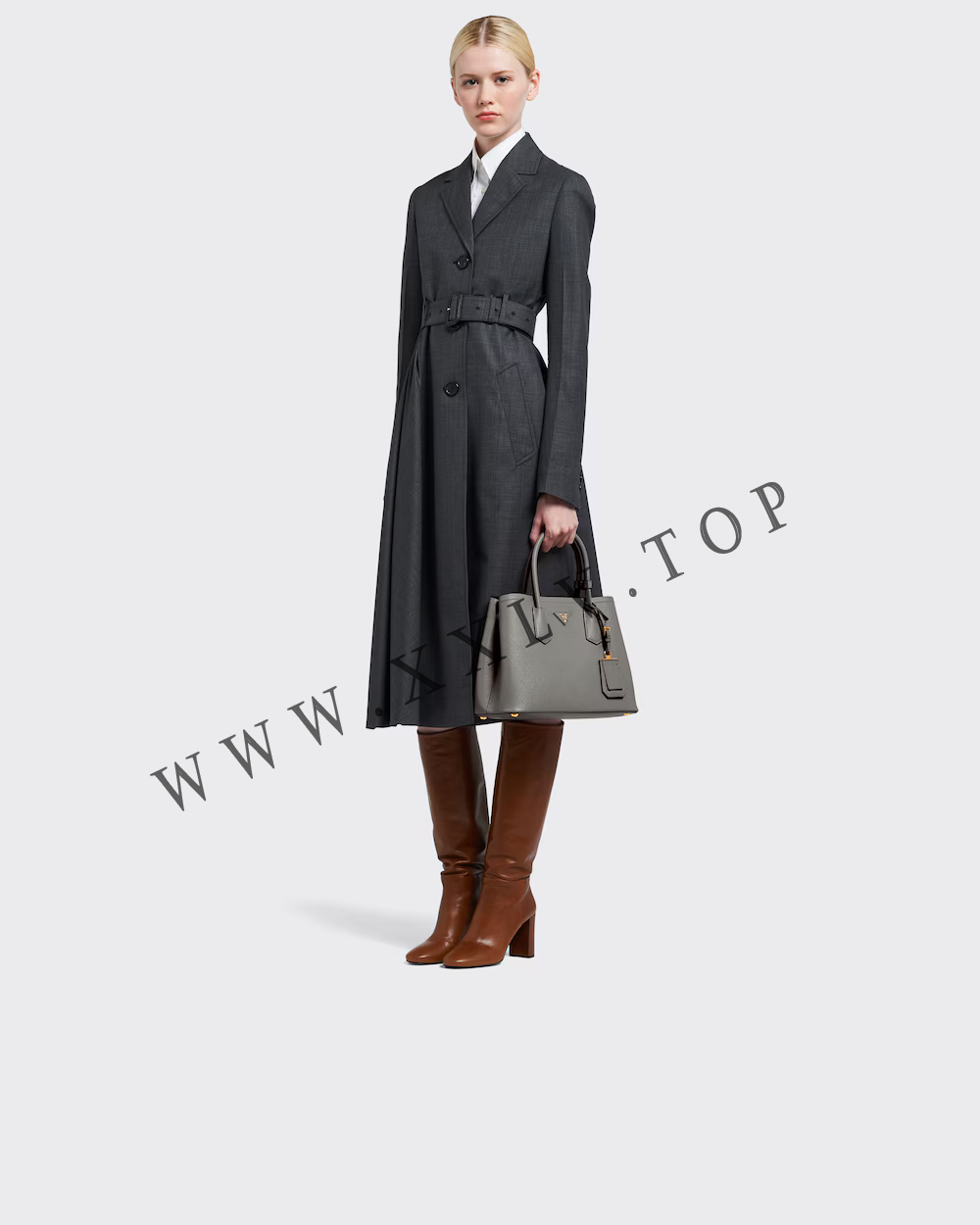 Small Saffiano Leather Double Prada Bag - Image 4