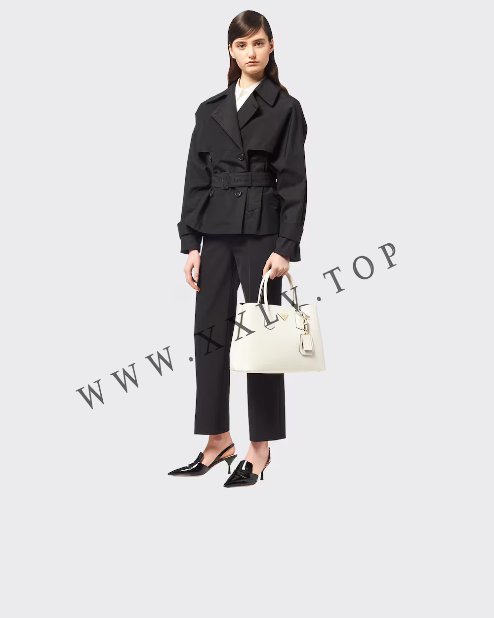 Medium Saffiano Leather Double Prada Bag - Image 2