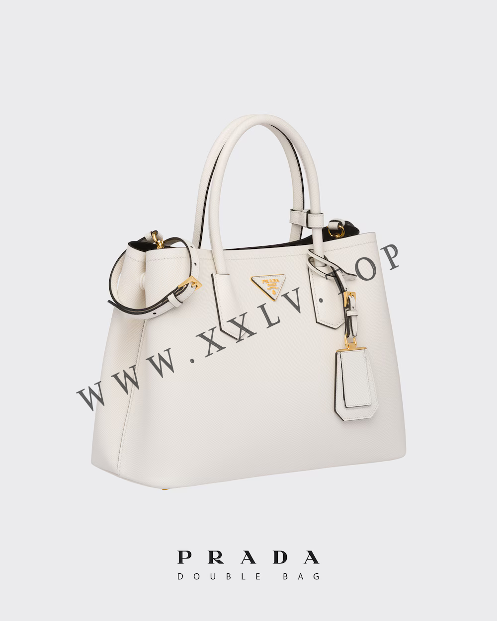 Medium Saffiano Leather Double Prada Bag - Image 3