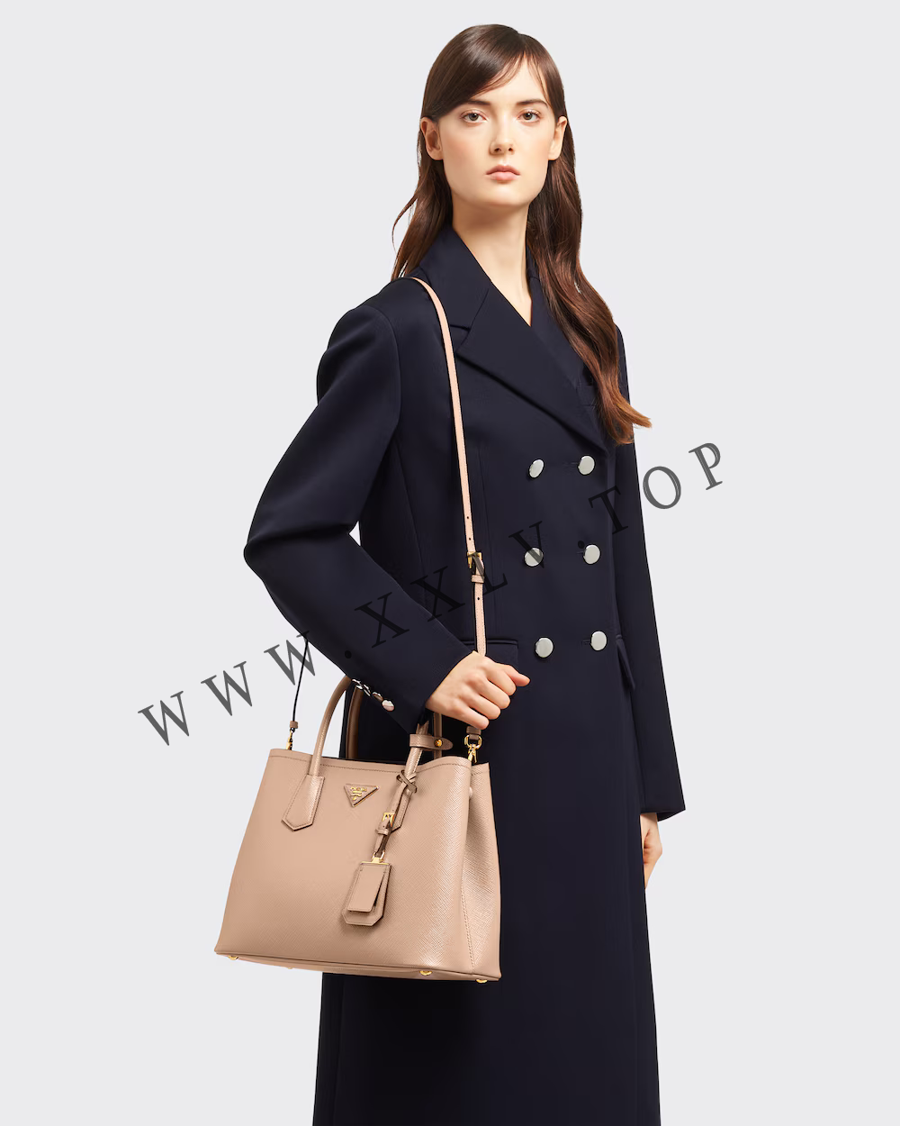 Medium Saffiano Leather Double Prada Bag - Image 2