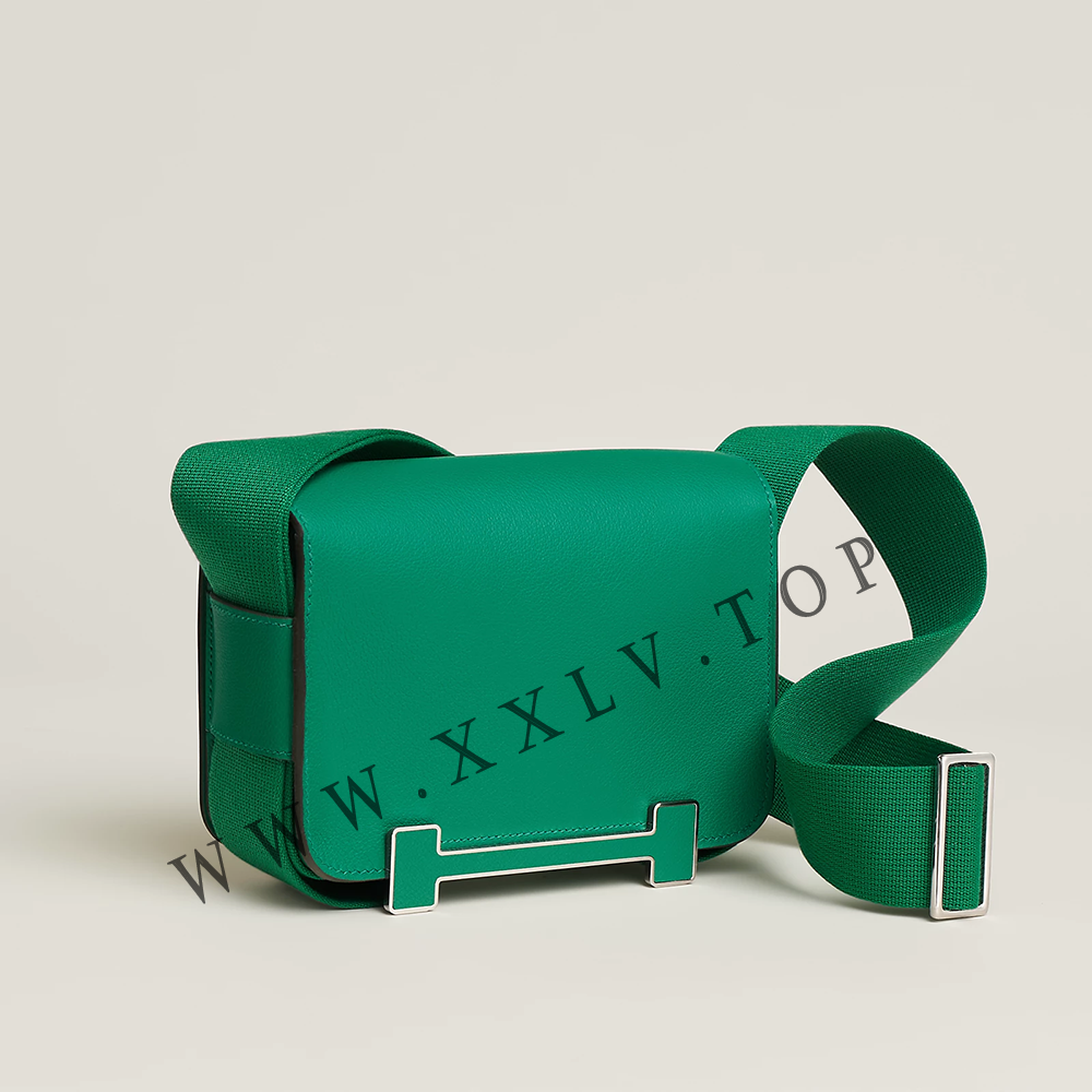 HERMES GETA CAPUCINE CHEVRE PALLADIUM HARDWARE (20.3*14*6.8cm) - Image 2