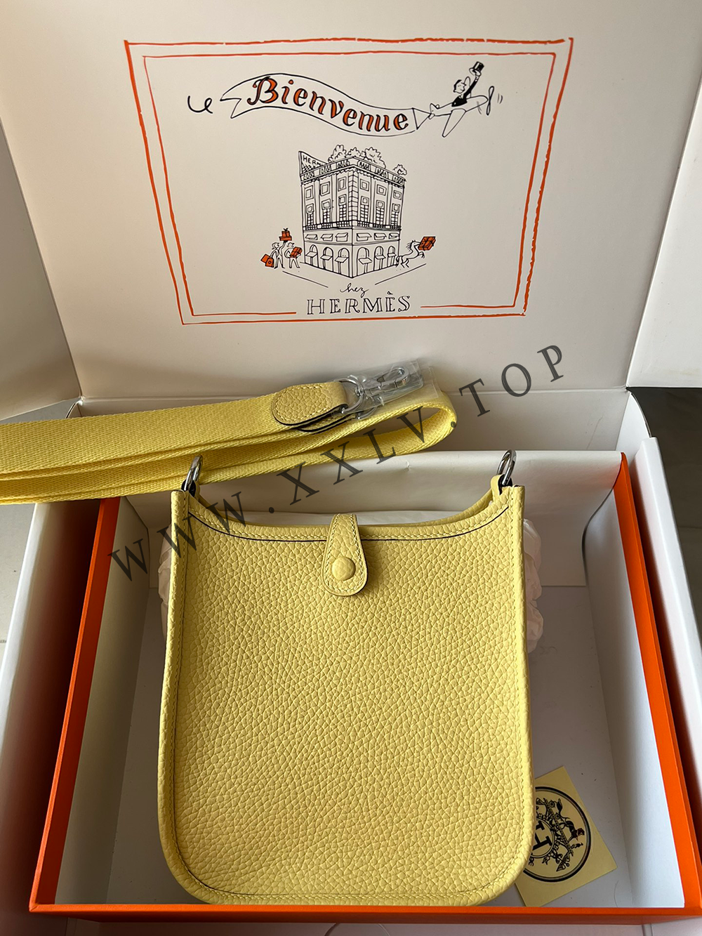 HERMES EVELYNE TPM GOLD CLEMENCE PALLADIUM HARDWARE (17cm) - Image 8