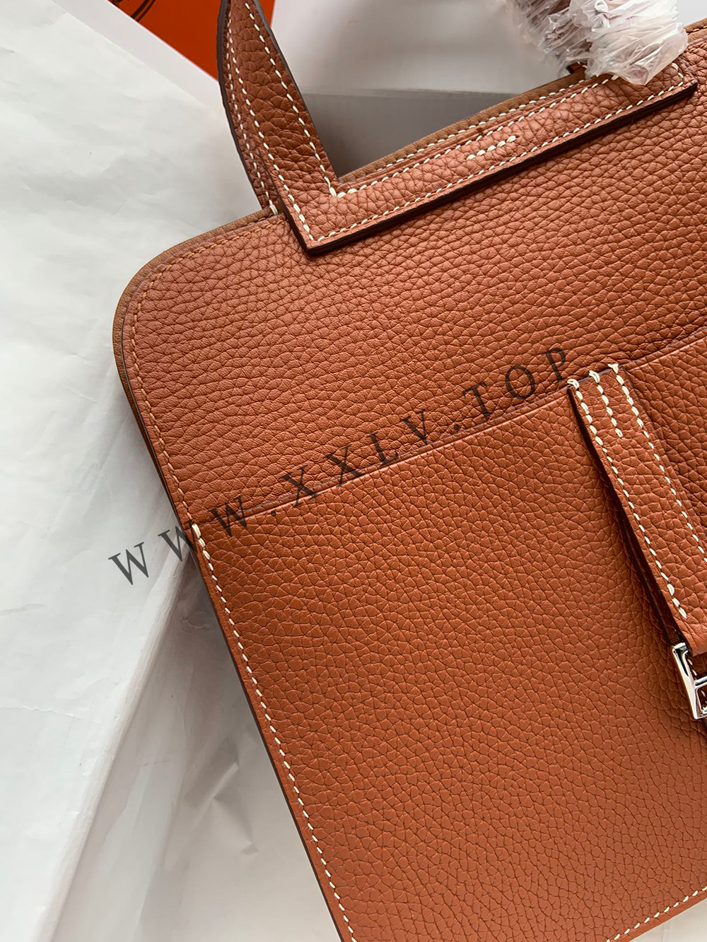 HERMES HALZAN 25 WHITE EVERCOLOR GOLD HARDWARE (25cm) - Image 7