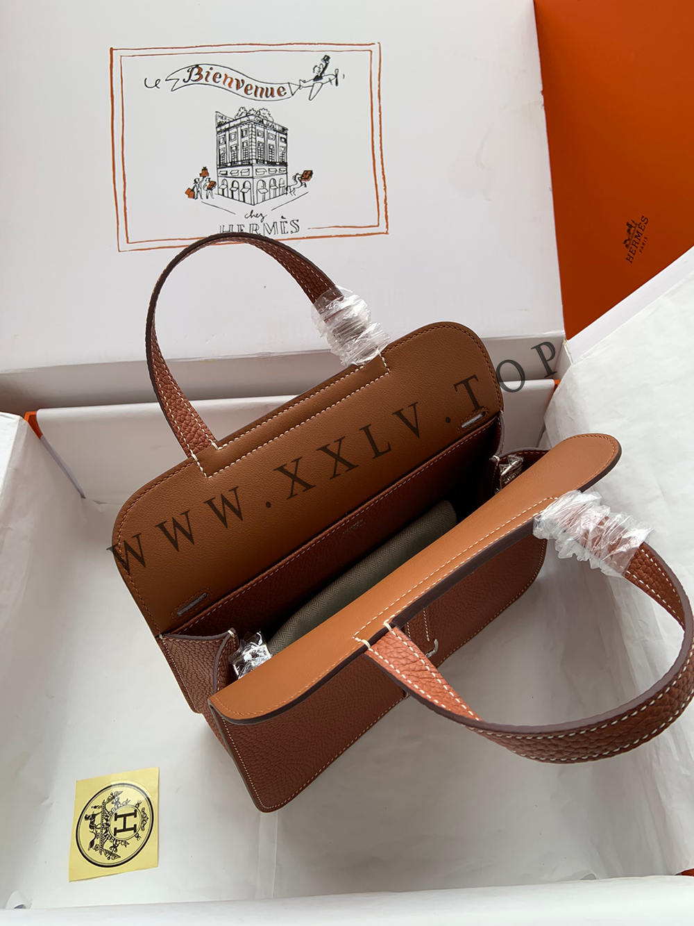 HERMES HALZAN 25 WHITE EVERCOLOR GOLD HARDWARE (25cm) - Image 5