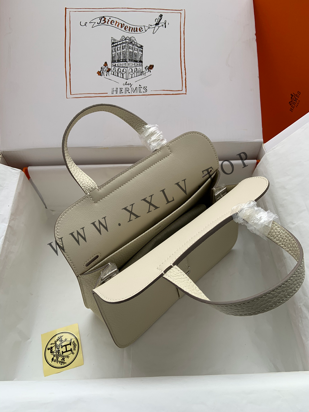 HERMES HALZAN 25 WHITE EVERCOLOR GOLD HARDWARE (25cm) - Image 2