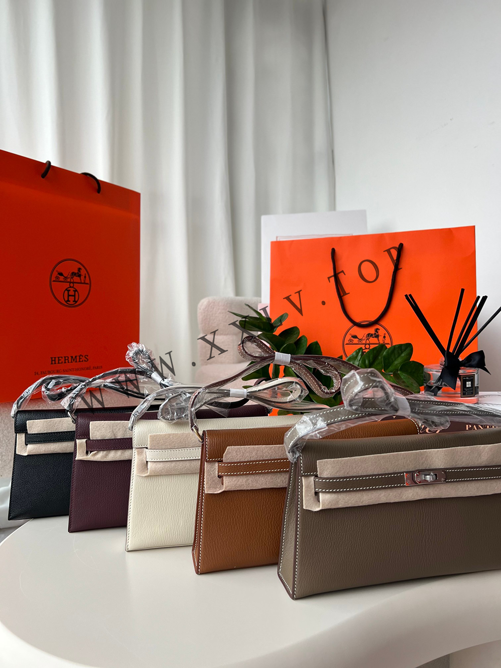 HERMES KELLY ELAN VEAU MADAME ETOUPE SILVER HARDWARE (28*15*5cm) - Image 7