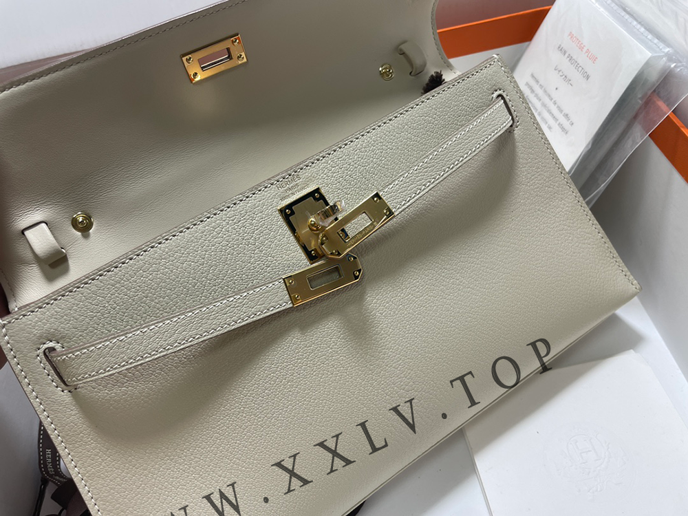 HERMES KELLY ELAN VEAU MADAME ETOUPE SILVER HARDWARE (28*15*5cm) - Image 5