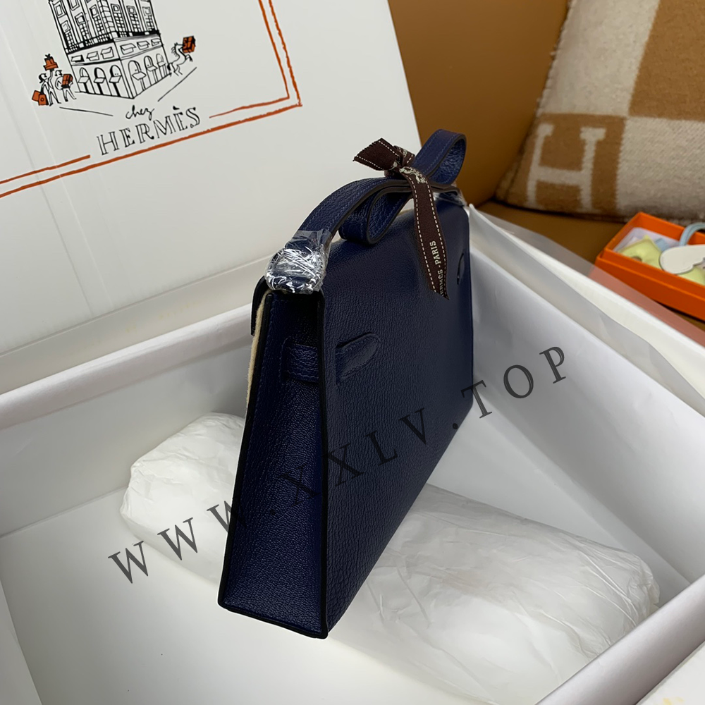 HERMES KELLY ELAN VEAU MADAME ETOUPE SILVER HARDWARE (28*15*5cm) - Image 2