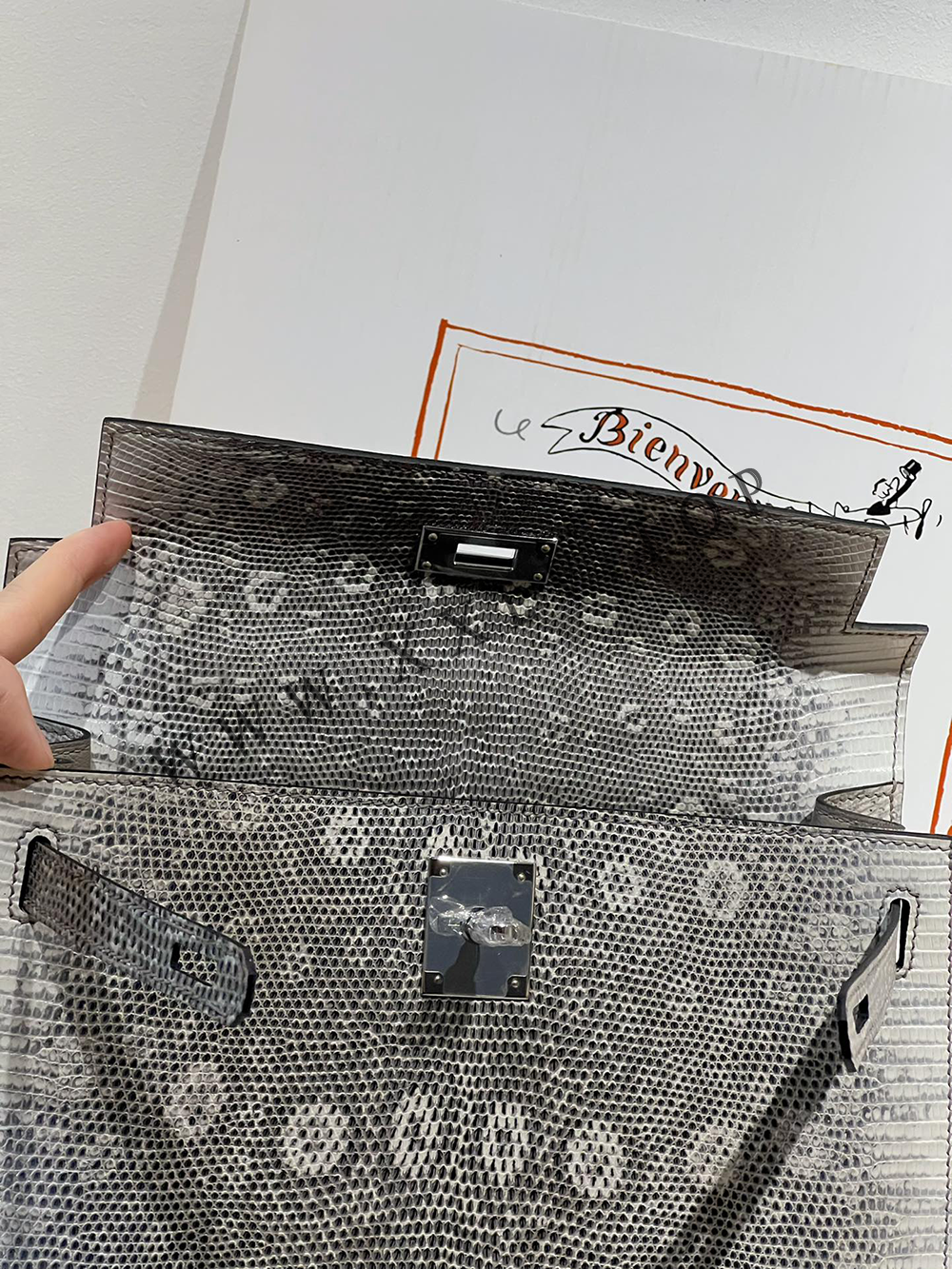 KELLY SELLIER 28 (28*22*10cm)Pure hand work Lizard skin 19#22#25#28#32#35#40# can be customized - Image 2
