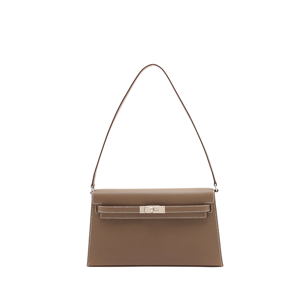 HERMES KELLY ELAN VEAU MADAME ETOUPE SILVER HARDWARE (28*15*5cm)