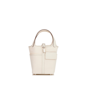 HERMES PICOTIN CARGO 18 NATA SWIFT AND TOILE CANVAS PALLADIUM HARDWARE (18*13*18cm)