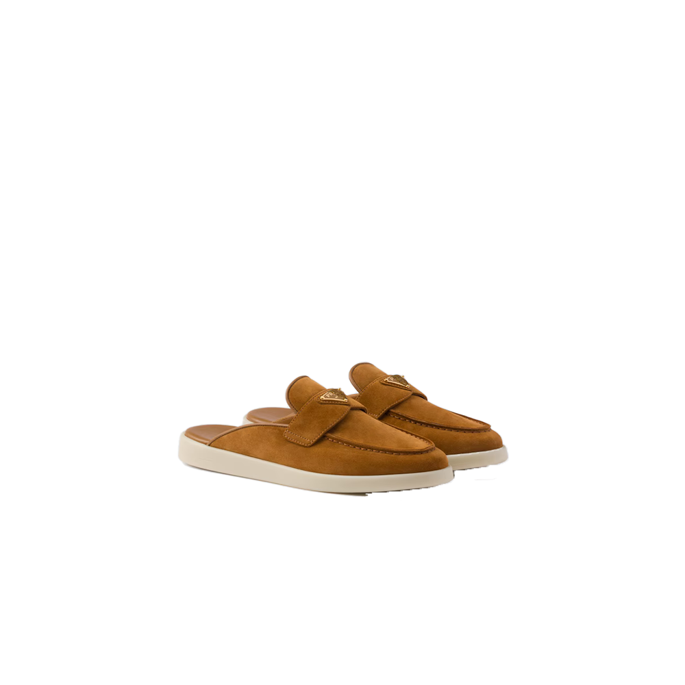 Suede sabots