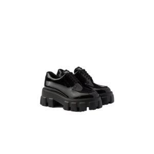 Monolith patent leather lace-up shoes