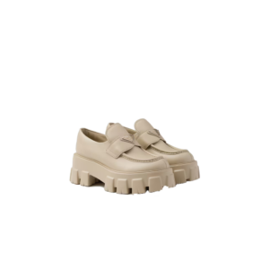 Brushed leather Monolith loafers