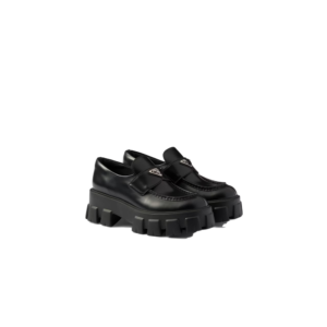 Brushed leather Monolith loafers