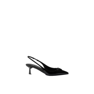 Patent leather slingback pumps