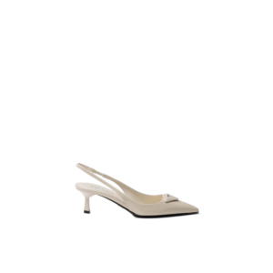 Patent leather slingback pumps