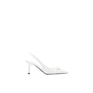 Brushed leather slingback pumps