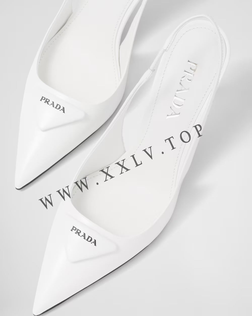 Brushed leather slingback pumps - Image 3