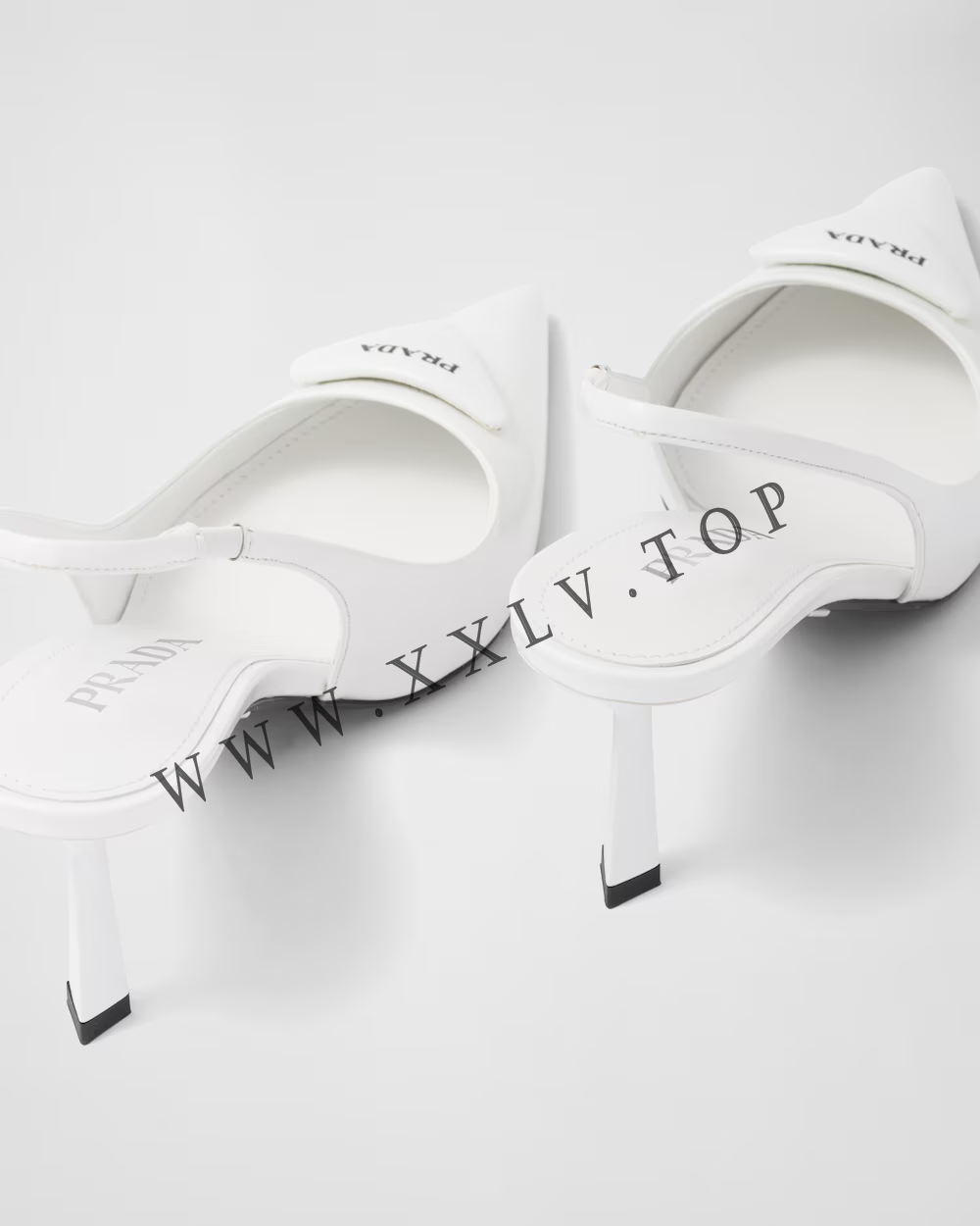 Brushed leather slingback pumps - Image 2