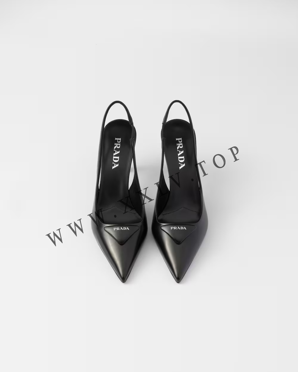 Brushed leather slingback pumps - Image 4