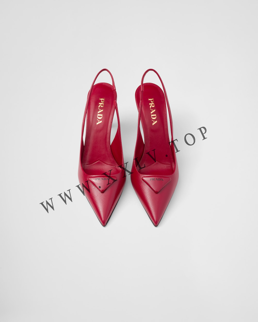 Saffiano patent leather slingback pumps - Image 4