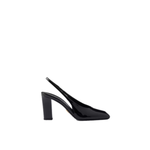 Patent leather slingback pumps