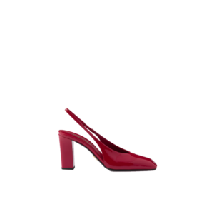 Patent leather slingback pumps