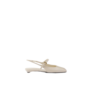 Patent leather slingback ballerinas