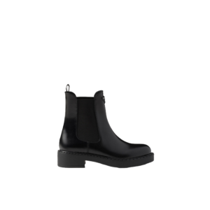 Brushed leather Chelsea booties
