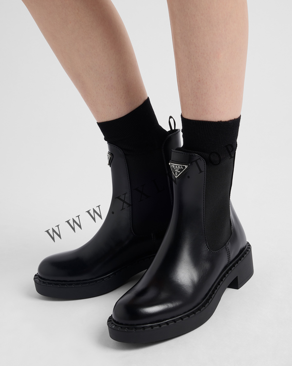Brushed leather Chelsea booties - Image 5