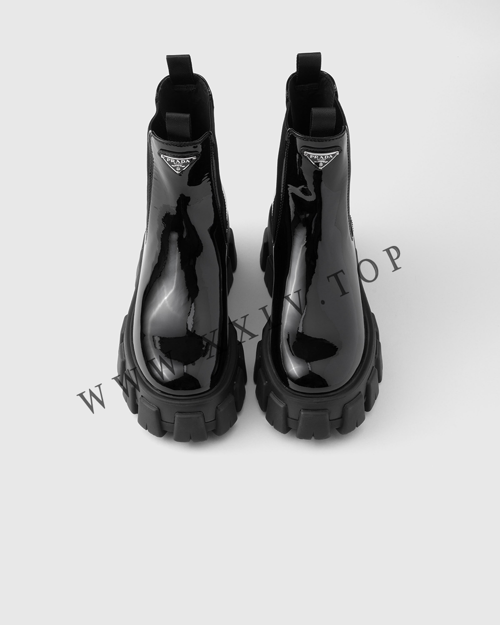 Monolith patent leather booties - Image 3