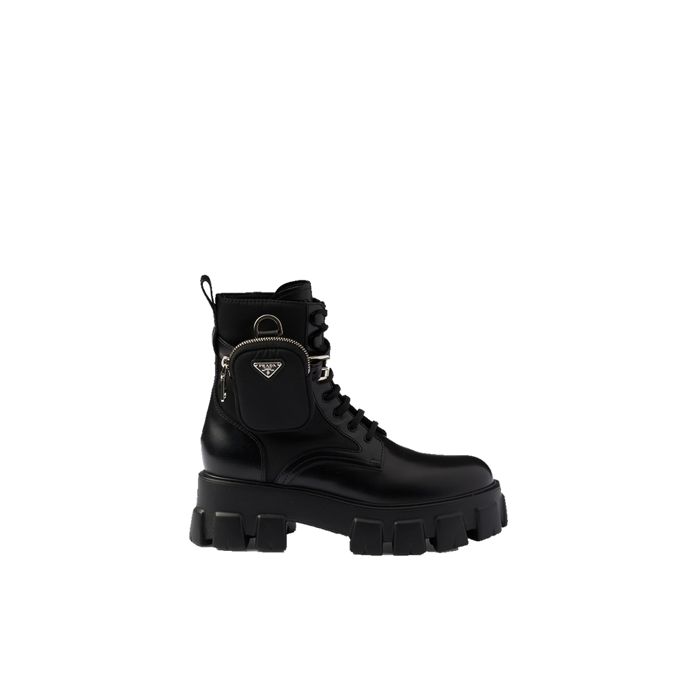 Leather and Re-Nylon booties