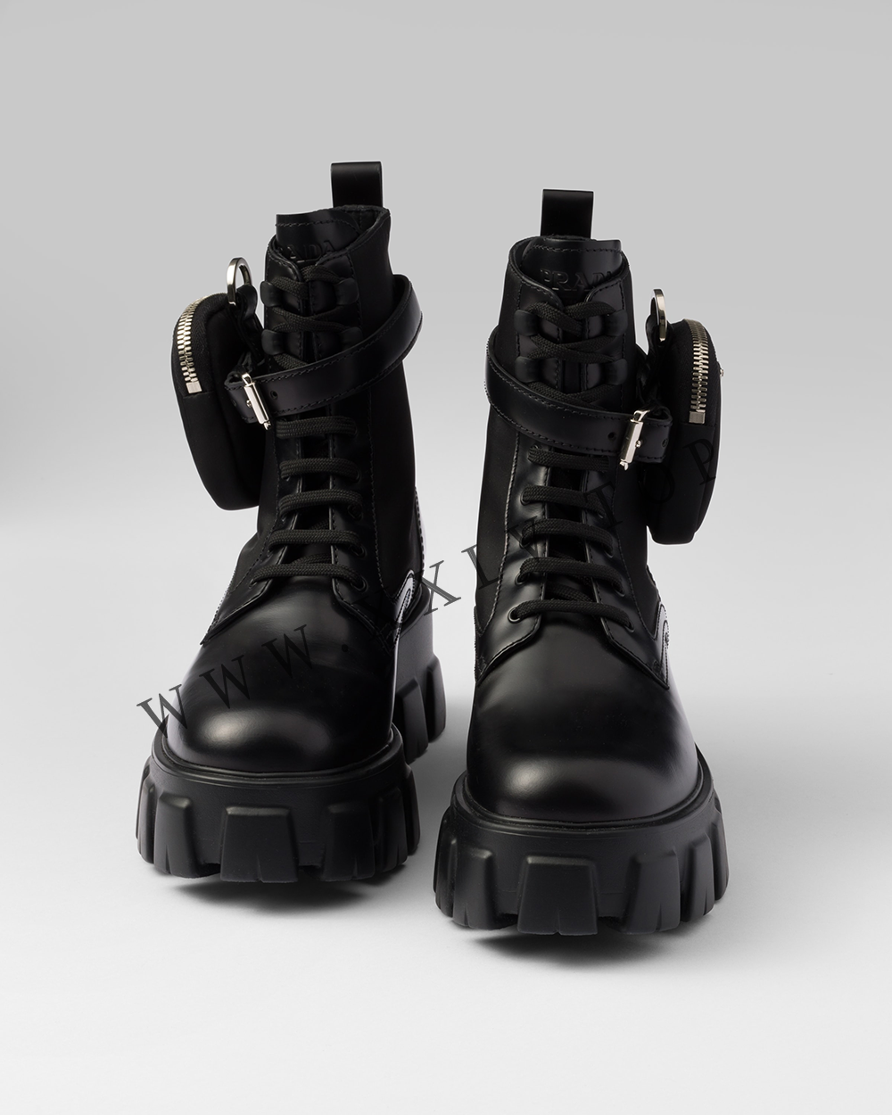 Leather and Re-Nylon booties - Image 2