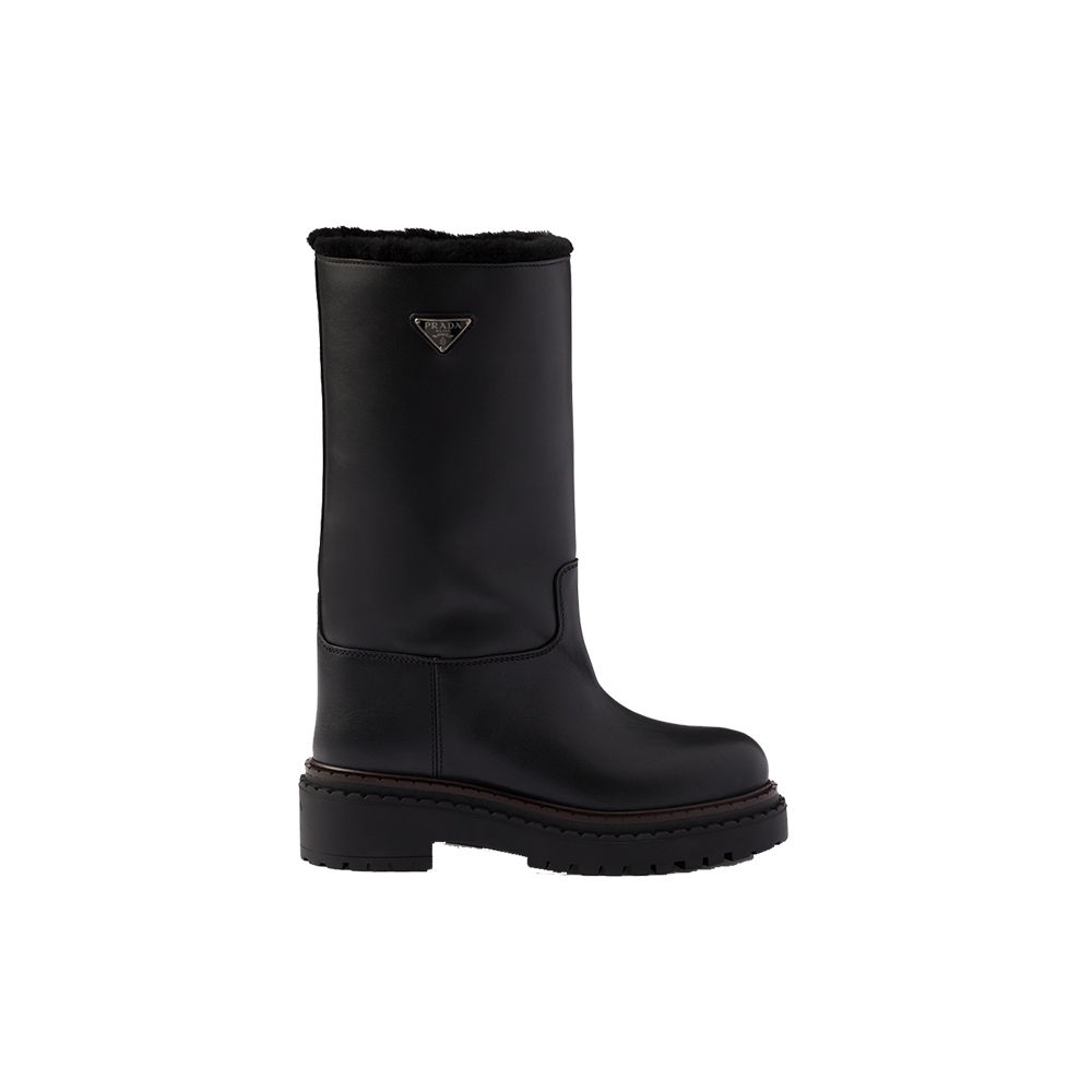 Leather and shearling boots