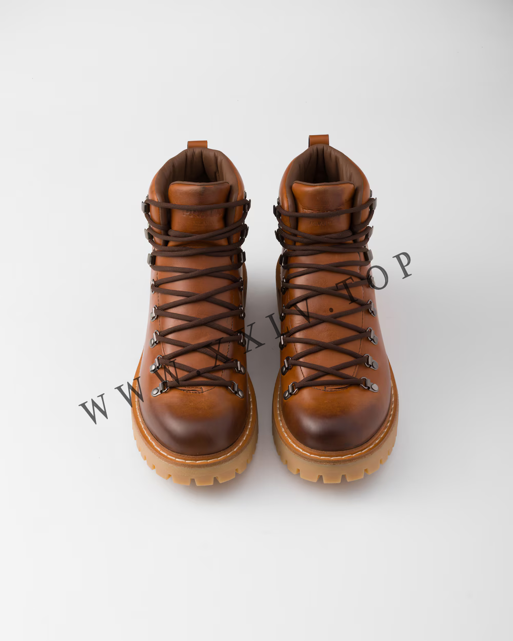 Laced leather booties - Image 5