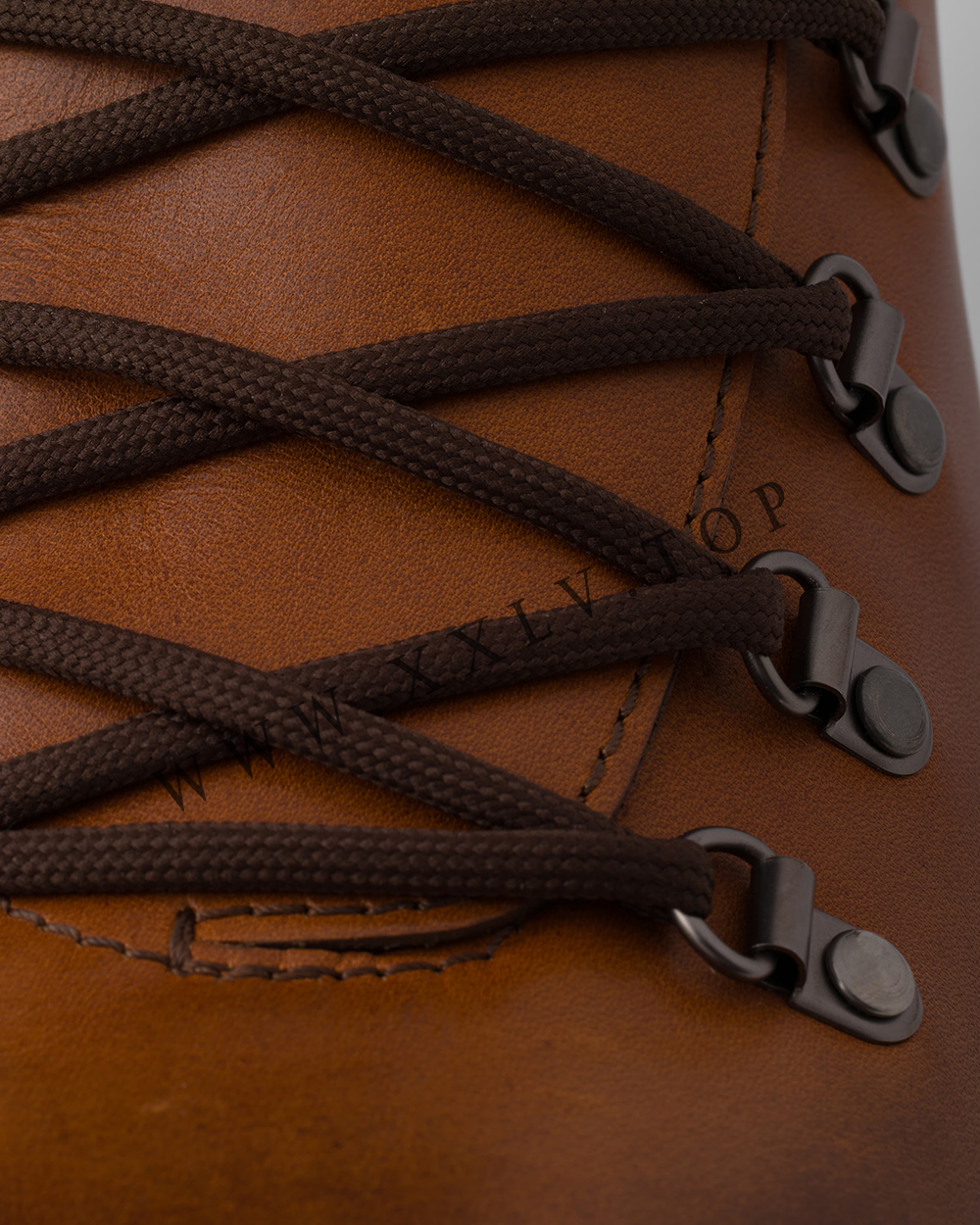 Laced leather booties - Image 3